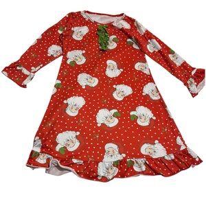 U/N girls Santa Christmas nightgown pajama size 5-6 S